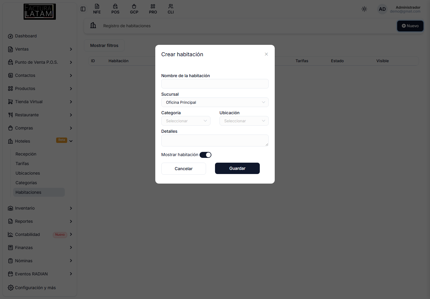 Ventana de nueva habitación